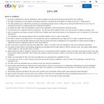 eBay - 10% off Site Wide or $10 off ($0 - $30 Minimum Spend)