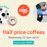 Half Price Coffees 12-1PM on 19/7/2017 by Skip