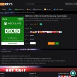 XBOX Live 12 Month Gold Membership Card Global - $53.71 (33% off) @ Nokeys.com