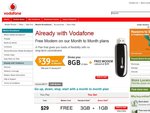 Free Modem on Month to Month MBB Plans (No Contract) for Existing Customer of Vodafone