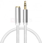1m Braided 3.5mm Male to 3.5mm Female Audio Cable US $0.45 (AU $0.58) @ Zapals