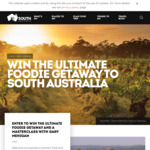 Win a Foodie Getaway to South Australia for 2 Worth $5,700 from South Australian Tourism Commission