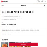 3 Large Pizzas + 3 Sides $39 Delivered from Pizza Hut