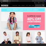 Bonds 40% off Sitewide + Free Shipping (Ex Personalised)