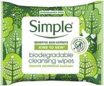 Simple Biodegradable Face Wipes 25pk $3.75 (Was $7.50) @ Woolworths