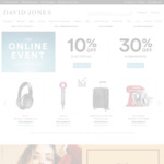 10% off Electrical and 30% off Homeware - Online Only C&C /+ Delivery @ David Jones