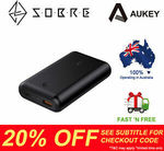 20% off Storewide - AUKEY 10050mAh USB-C PD QC 3.0 Power Bank $47.96 Delivered @ SOBRE eBay Store