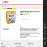 Coles pedigree clearance dentastix