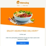 Free Delivery for Participating Asian Cuisine Restaurants @ Menulog