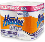 Handee Paper Towel Double Length 4pk $6.99 @ ALDI