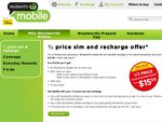 Woolworths Mobile Prepaid ½ Price Sim and Recharge Offer - $2 SIM + $29 Recharge Now $15.50