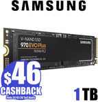 [eBay Plus] Samsung 970 EVO Plus SSDs - 1TB $222.40 ($176.40 after CB) @ Futu Online eBay