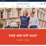 20% off Your Next Purchase on Full Price Items Only @ Jeanswest