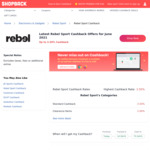 35% Cashback ($45 Cap) @ Rebel via ShopBack