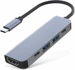 5-in-1 USB C Hub 4K@60Hz HDMI, 2xUSB, PD87W, USB C Port $26.59 + Delivery ($0 with Prime/ $39 Spend) @ Gopala-AU Amazon AU