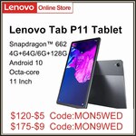 Lenovo Tab P11 (11" 2K, Android 11, 6GB/128GB, SD662, Widevine L1) US$173.85 (~A$243.53) Delivered @ Lenovo Online AliExpress