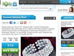 Three Row Diamond-like Bracelet $32 Delivered Nationwide. Sterling Silver. Bonus $2 off Code!