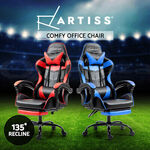 [eBay Plus] Artiss Gaming Office Chair Leather Executive Computer Chairs Recline Footrest $103.96 + Del @ ozplaza.living eBay AU