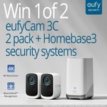 Win 1 of 2 Eufycam 3C 4K Wireless Home Security Systems from JB Hi-Fi