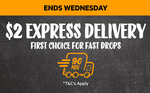 [NSW,ACT,VIC,QLD,WA] $2 Express Delivery (+ 20% Cashrewards Cashback: Nationwide Until 17/11, $30 Cap) @ First Choice Liquor