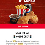$7 for 2 Pieces of Original Recipe Combo with Chocolate Mousse Pickup Only @ KFC (App or Web Order Only)