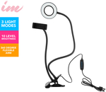 Dimmable Selfie Ring Light w/ Flexible Neck, Spring Clamp & Phone Holder $6.10 + Shipping (Free with OnePass) @ Catch