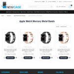 Mercury Stainless Steel Bands for Apple Watch 40mm and 44mm $9.95 Delivered @ New Case