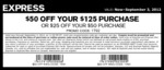 EXPRESS.com - $25 off $50 Purchase; $50 off $125 Purchase + Buy One Get One Half Price