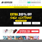 Extra 20% off Sale Clothing + $6 Delivery ($0 in-Store/ $150 Order) @ JD Sports