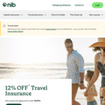 12% off NIB Travel Insurance