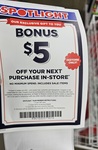 $5 off in-Store (Free VIP Membership Required, No Minimum Spend, Includes Clearance Items) @ Spotlight Store