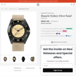 Bausele Sydney Diver Sand Automatic Watch $899 Delivered (RRP $1,800) @ Starbuy