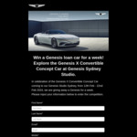 Win The Use of a Genesis Loan Car for a Week from Hyundai