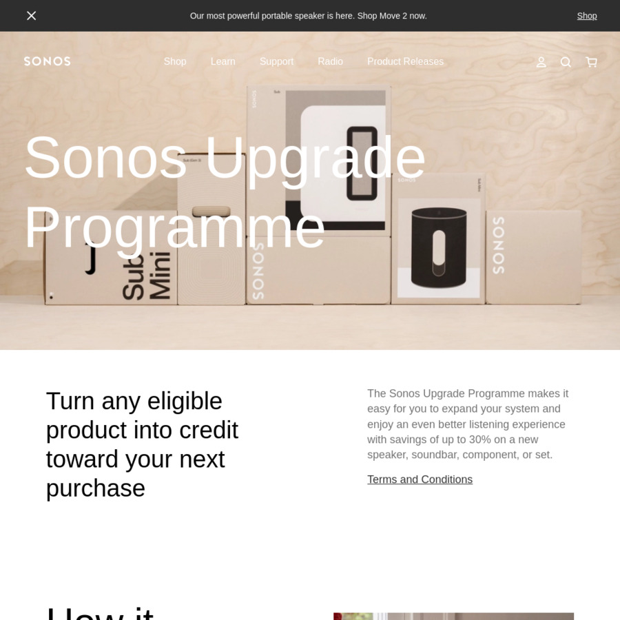 30 Discount Credit for Owner of Older Gen Sonos Devices (e.g. PLAY1