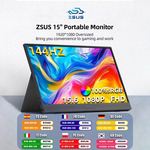 ZSUS 15.6" 1920x1080 IPS 144Hz Freesync Portable Monitor US$76.04 (~A$112.55) Delivered @ ZSUS Motherboard Store AliExpress