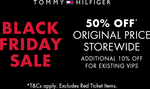 [VIC] 50% off Original Price Storewide + 10% Extra for VIP @ Tommy Hilfiger (DFO, Essendon)