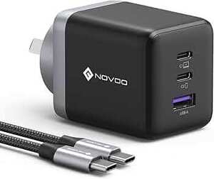 NOVOO 100W 3 Port 2C1A GaN Charger with Cable $39.09 + Delivery ($0 with Prime/ $59 Spend) @ Mbest-AU via Amazon AU