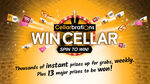 Win 1 of 13 Major Prizes Worth up to $17,000 or 1 of 5625 Instant Win Prizes Worth up to $100 from Cellarbrations