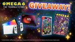 Win a Nintendo Switch OLED + OMEGA 6 + Nitro Deck Retro Purple + Signed Comic or 1 of 5 OMEGA 6 from Clear River Games