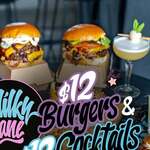 [WA, QLD, NSW, SA, ACT] $12 Burgers and $12 Cocktails on Wednesday 26th March @ Milky Lane