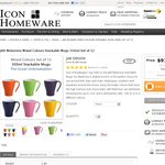 JAB Melamine Mixed Colours Stackable Mugs 350ml Set of 12. $91.99. Free $10 Coupon