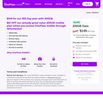 OnePass Mobile 365-Day 200GB Prepaid Mobile Plan Starter Kit $149 (Was $200) Delivered (New Services Only) @ OnePass Mobile
