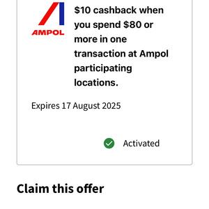 Ampol Foodary: $10 Cashback with $80 Spend @ NAB Goodies [Activation Required]
