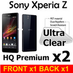 Sony Xperia Z Front & Back Screen Protector for $1 Only! Free Delivery. Limited 1 Per Customer