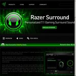 FREE Razer Surround Software for Windows (Gamers/Music) was $19.95