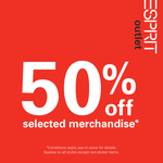 50% off Selected Styles at Esprit Outlets - Limited Time Only