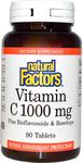 Natural Factors Vitamin C 1000 Mg 90 Tablets Free + Post US$4 or $6 (Save USD $7.1) @ iHerb