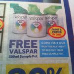 Receive Free Valspar 500ml Paint Sample Pot (Valued $14.95) @ Masters Valid till 2nd March