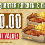 [WA/QLD] Chicken Treat 2 Qtr Chicken & Chips for $10