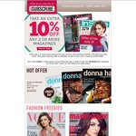 Isubscribe - Magazine Subscriptions -Save up to 41& off RRP -Vogue, Marie Claire, Men's, Organic